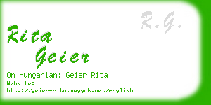 rita geier business card